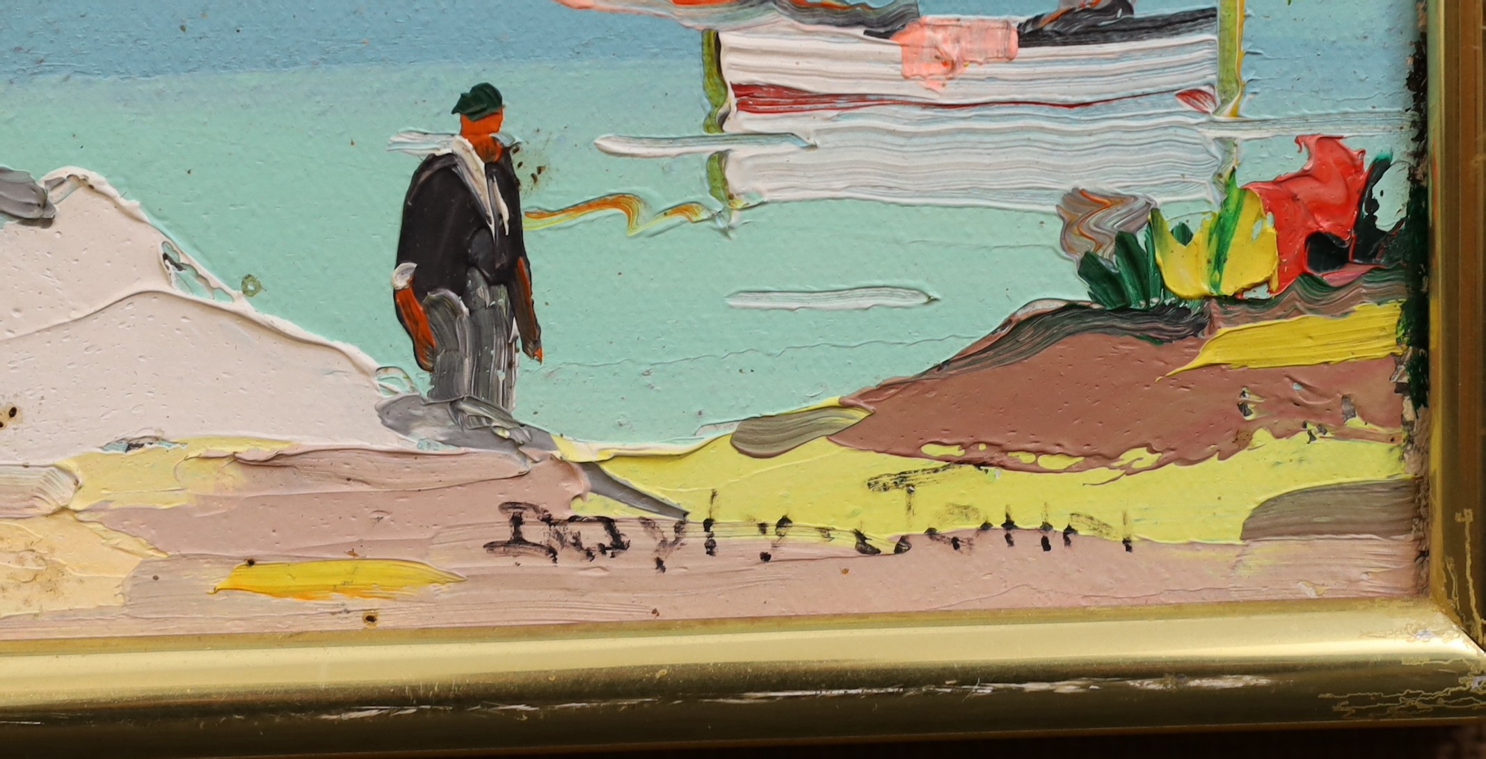 Cecil Rochfort D'Oyly-John (British, 1906-1993), 'Near the Flower Market, Cannes, S of France', oil on canvas, 25 x 35cm